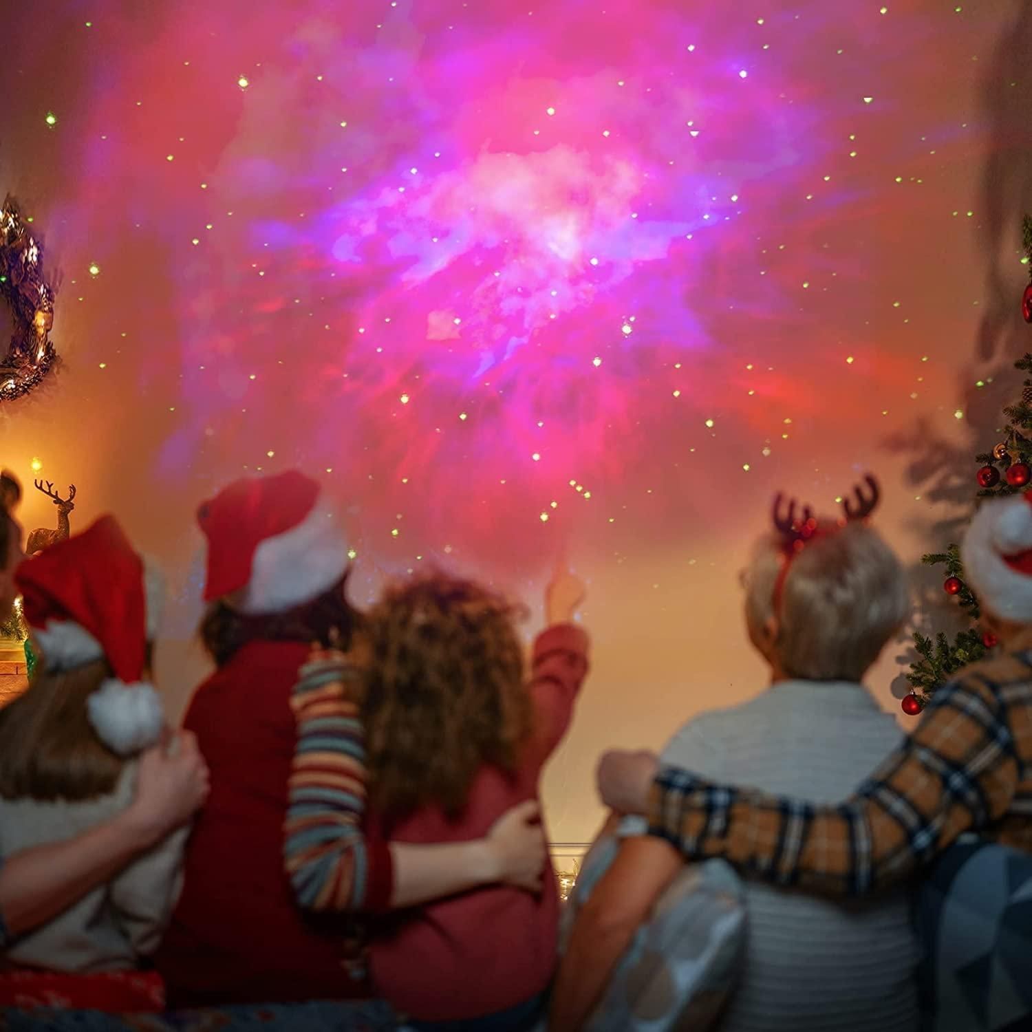 Astronaut Galaxy Star Projector – 360° Rotating Night Light with Remote & Timer